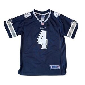 NFL Pro‎ Line Dallas Cowboys Dak Prescott #4 Kids Jersey Size Medium Navy